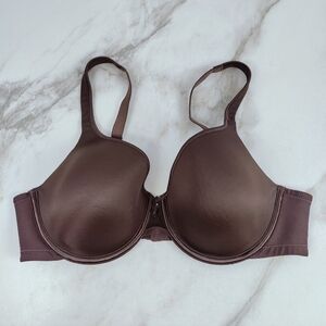 Vanity Fair Dark Brown Body Caress Lightly Lined Underwire Bra, Sz 38D